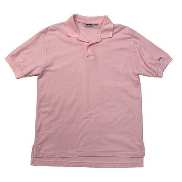 Vintage Levis Polo Shirt Mens L Large SLIM Dusty Peach High Low Hem Performance - Picture 1 of 10